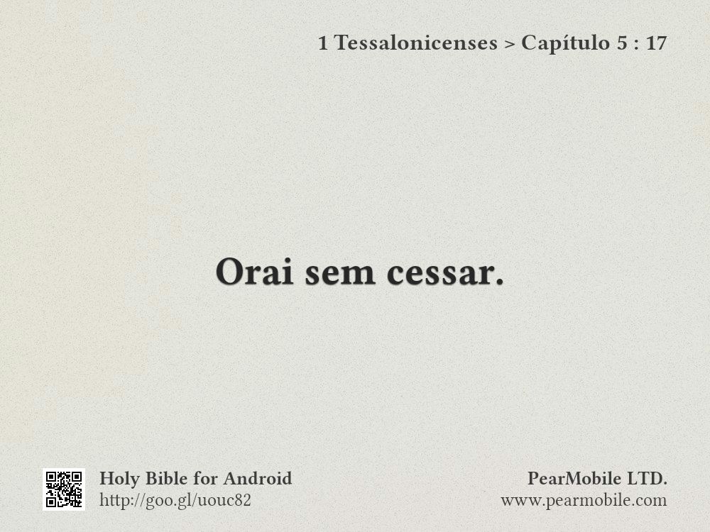 1 Tessalonicenses, Capítulo 5:17